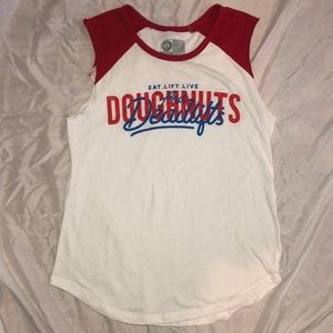 Doughnuts & Deadlifts baseball muscle tank